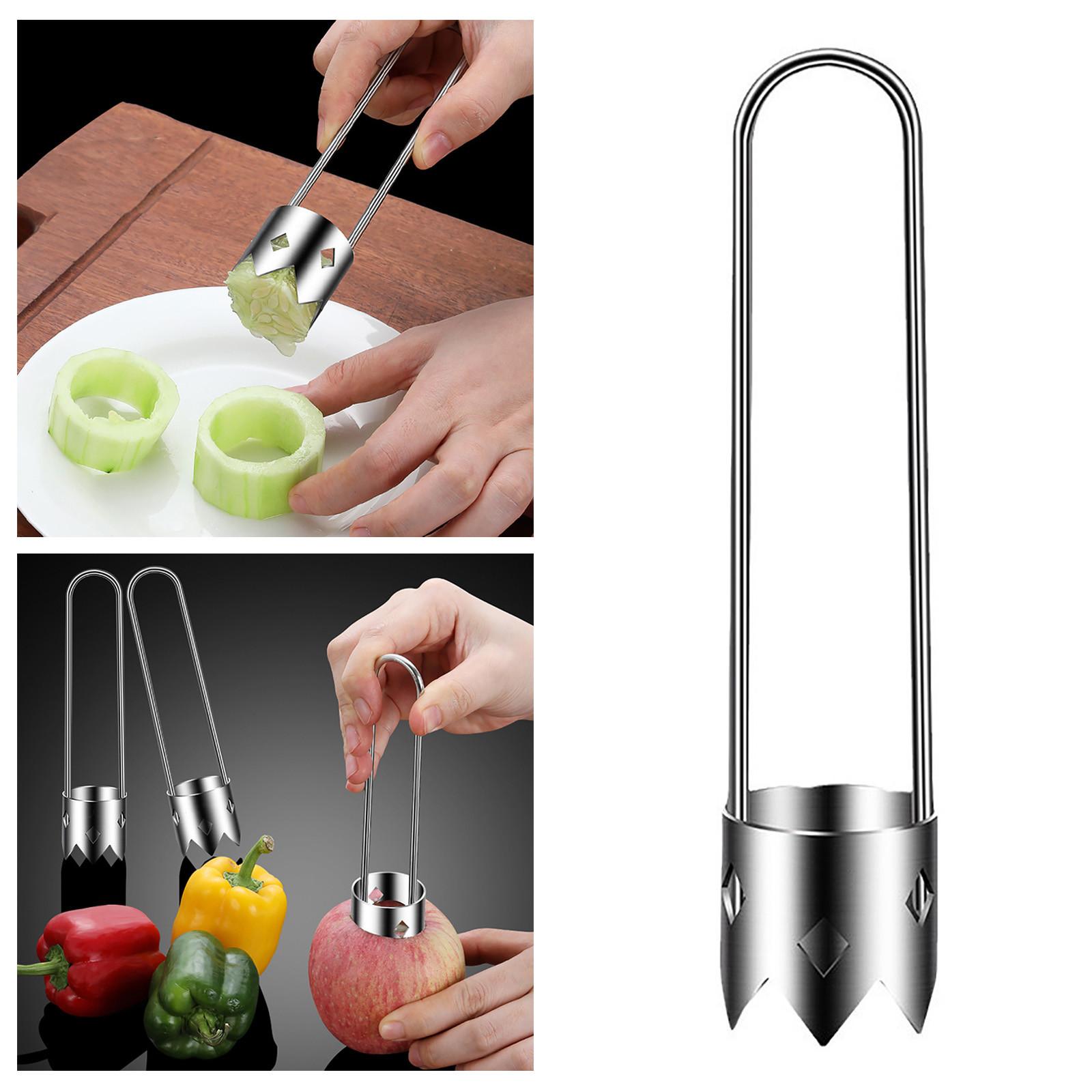 

Kitchen Tools Stainless Steel Vegetable And Fruit Seed Removal Tools Fruit Corer Seed Corer Kitchen Accessories Supplies тёмно-синий