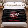 The Cure Printed Flannel Blanket Custom Name Text Soft Warm Throw For Bedroom Holiday Gift