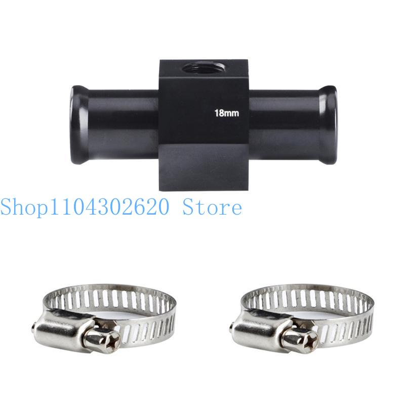 652F 18/20/22/24/28/30/32/34/36/38/40MM Radiator Adaptor Water Temp Gauge Temp Hose Adapter Attachment Hose Clamps 18 outside and 16 in