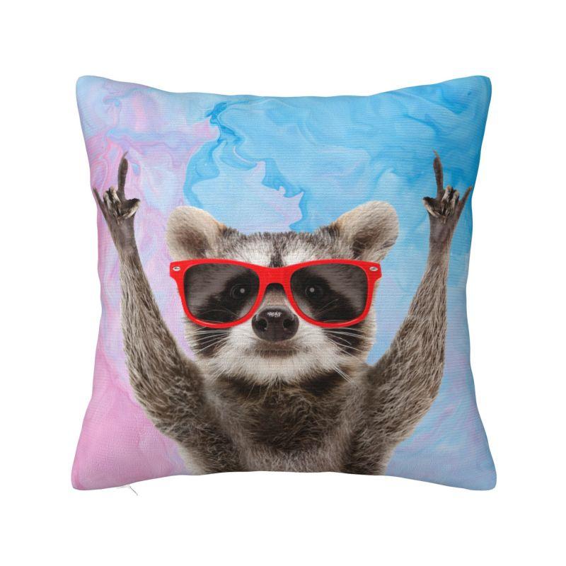 Save The Trash Pandas Raccoon Throw Pillow Covers Bedroom Decoration Cushions Cover For Sofa Car Square Polyester Pillowcase 30x30cm