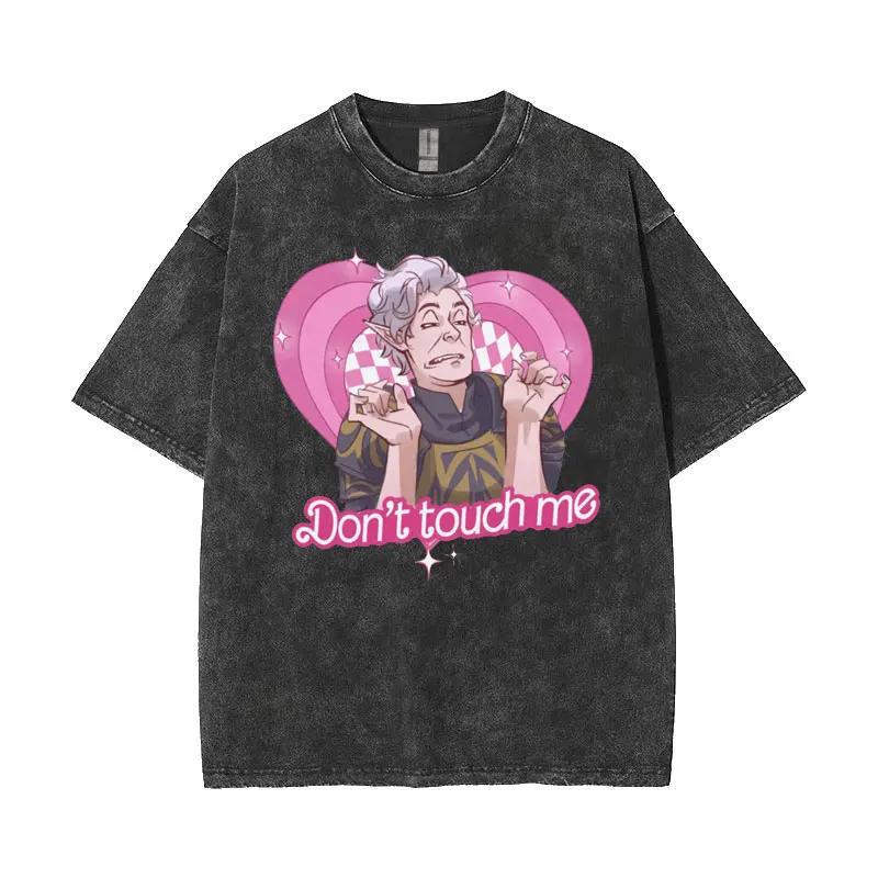 Summer Retro Water Wash Vintage T-shirt Men's and Women's Casual Loose High Street T-shirt trendyTop Graphic T Shirts