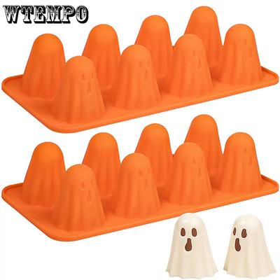 Halloween Creative Ghost Face Mold DIY Soft Silicone Mold Easy To Clean/Release Delicate Pattern for Indoor & Outdoor Halloween-themed Party