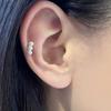 Silver 925 Triple Pearl Piercing Earrings (S12338520)