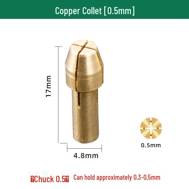 Electric Grinder Accessories: Mini Brass Four-Jaw Chuck, Engraving Chuck, Core Locking Nut Head