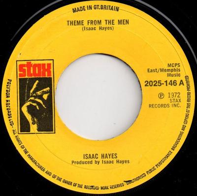 7inch Record ISAAC HAYES - Theme From The Men / Type Thang 2025146 Stax 1972 UK Soul/Funk Used