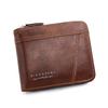 Fashion PU Leather Men Business Wallet Soft Multi-card Slot Coin Purse Multifunctional Zipper Card Holder