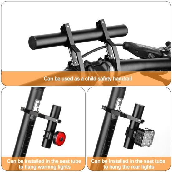 Aluminum Alloy Bicycle Handlebar Extender Quick Installation Handlebar Extension Bracket for Bike Light Code Meter 10/20cm Handlebar Cross Bar