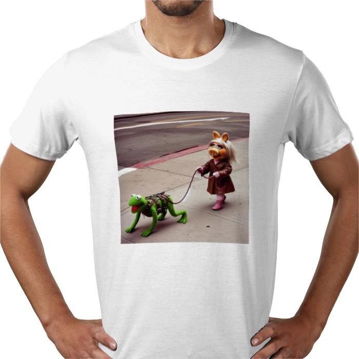 Kermit & Miss Piggy Muppets funny spoof novelty humour kinky t shirt - all sizes S