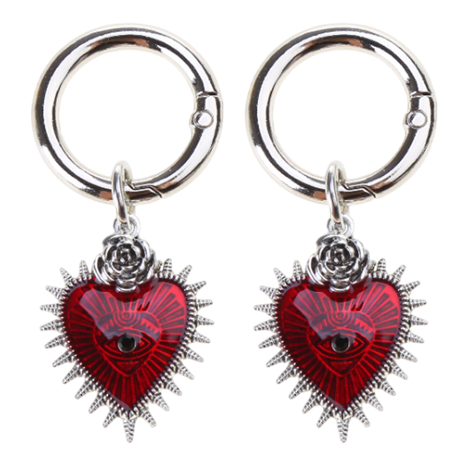 

2Pcs Love Heart Shoe Buckles Exaggerated Martins Boot Buckles Fashionable Shoes Fastener Accessory for Fashion Lover 1