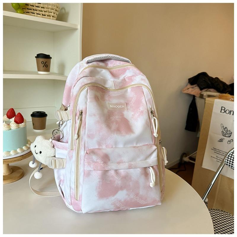 New National Style Versatile Tie-dye Backpack Student Large-capacity Simple Schoolbag Korean Version Niche Personalized Casual Backpack