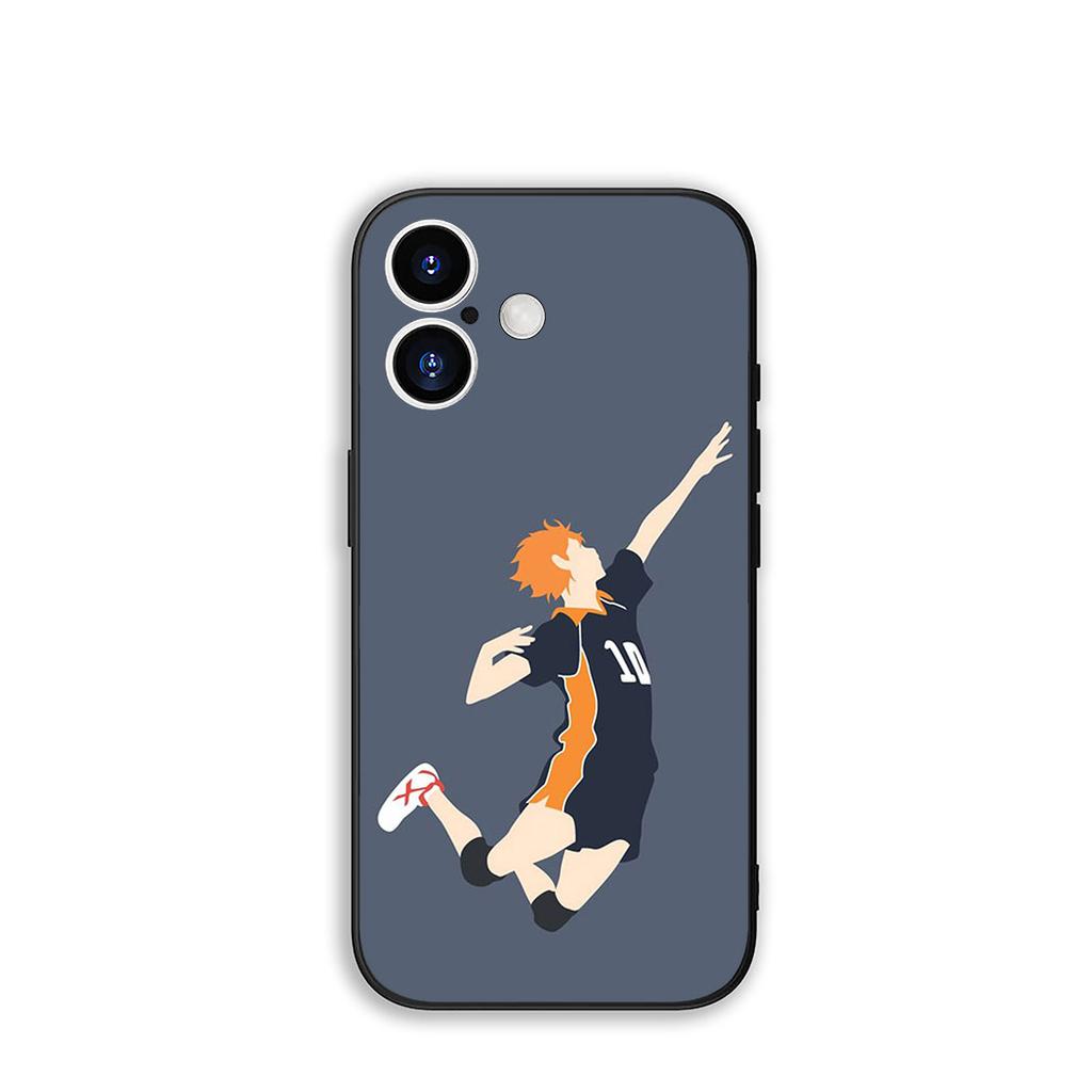 Handyhülle Anime Haikyuus Hinata Attacks Hülle für Apple iPhone 16 15 14 Plus 13 12 Mini 17 Pro Max + ProMax 16E Air 15+ Hülle