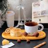 Hand Painted Cake Tray 3D Baguette Snack Plate Unique Breakfast Plate  Home