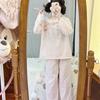 Plaid lace hellokitty cat pajamas women's spring and autumn long-sleeved student homewear suit outer wear spot