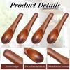 4 Pcs Handmade Tiny Wooden Spoons, 2.4in Tiny Spoons for Spices, Mini Wooden Spoons for Sauces Sugar Salt Dips Spices Honey Mustard Cooking (4)