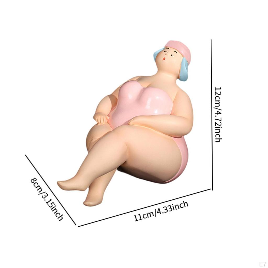 Beach Woman Figurine Ornament Decorative Craft Desktop Sculpture Resin Statue for Entryway