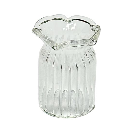 Hand Blown Mini Glass Flower Figurine Collectible Miniature Faux Crystal Flower Ornaments for Mothers Day Birthday Table Centerpiece DIY Craft