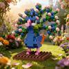 KNEW BUILT Panda Pavone Volpe Pinguino Animale Domestico Gatto Cane Micro Mini Giocattoli da Costruzione-Decorazione Festa Amata dai Bambini,Regalo di Natale,Assemblaggio Puzzle