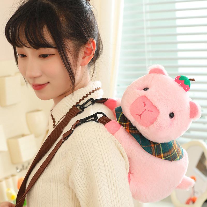 Capybara Plush Backpack for Kids - Cute Doll Toy