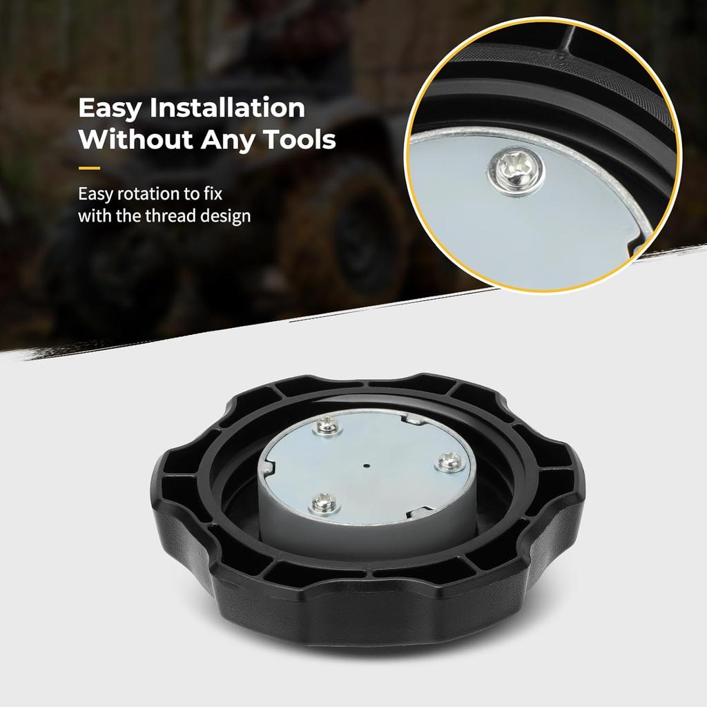 M MATI Fuel Cap Gas Cap For Yamaha Rhino 450 660 700 Viking 700 Kodiak 700 Grizzly 700 Wolverine 700 YXZ1000R 2P5-24610-00-00 5UG-24610-00-00