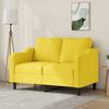 Vidaxl 2-Seater Sofa, Light Yellow, 120 Cm, Upholstered In Fabric