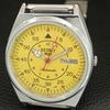 JAPAN VINTAGE REFURBISHED SEIKO 5 AUTOMATIC MENS YELLOW DIAL WATCH a444768-1