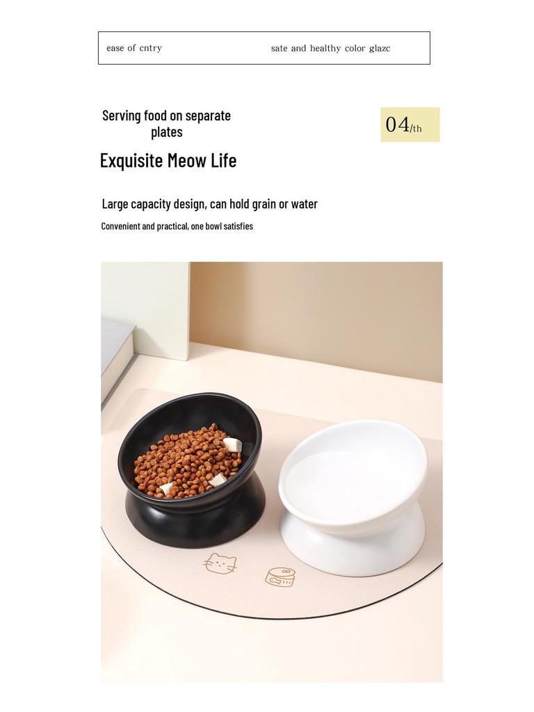 Ergonomic Slanted Pet Bowl for Cats & Dogs