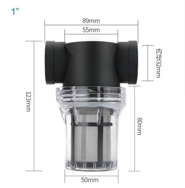 

Домашняя предварительная фильтрация Нержавеющий сетчатый фильтр Ирригация Садовый шланг Трубопровод Водяной фильтр Система очистки воды 32mm чёрный