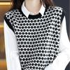 Gilet tricoté à la mode pour femme, pull-over, Slim, court, col rond, superposé avec pull, haut, nouvelle collection 2022