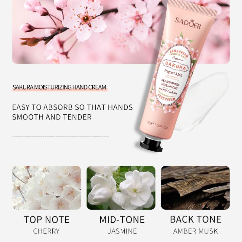 Plant Hand Cream SADOER Plant Essence Hand Cream Moisturizes Skin 30g