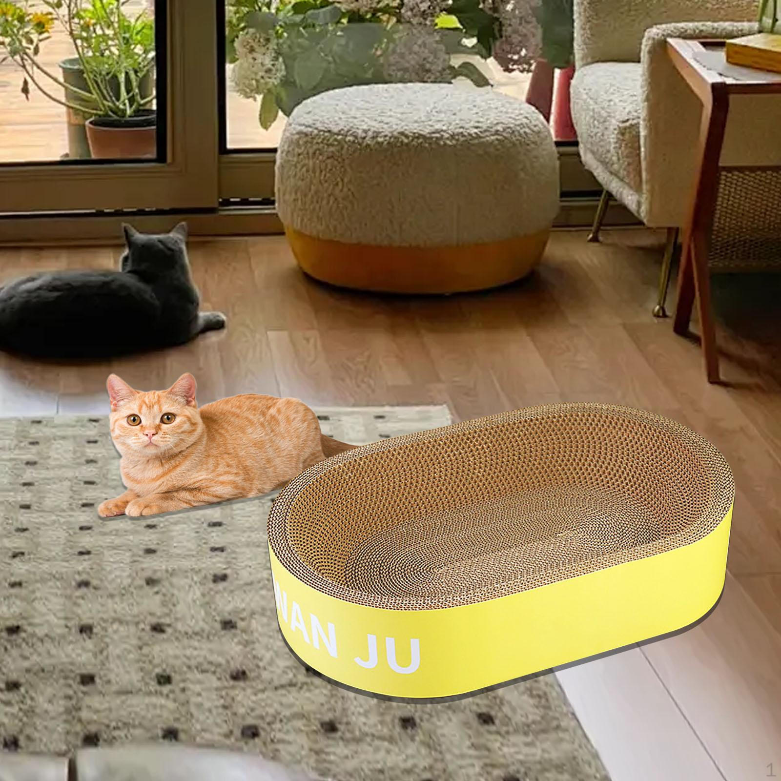 

Когтеточка для кошек, овальная кровать для отдыха, прочная, современная, многоцелевая S