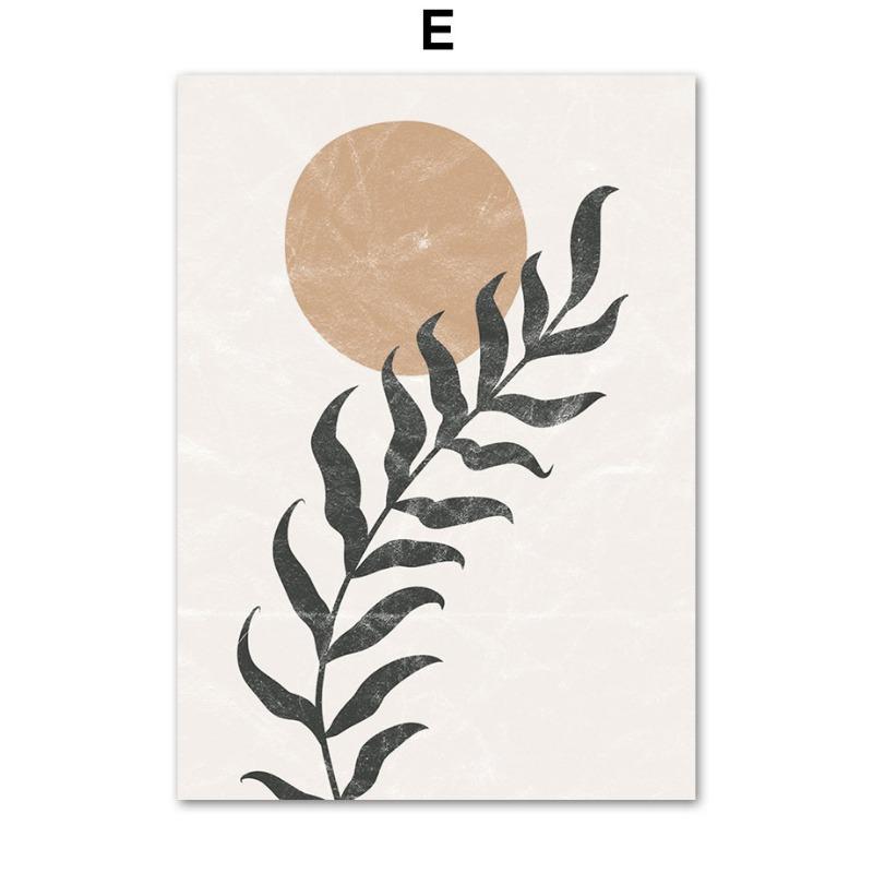 Sun Leaves Rainbow Abstract Geometry Boho Nordic Wall Art Painting Gallery Posters And Prints Wall Picture For Living Room Decor