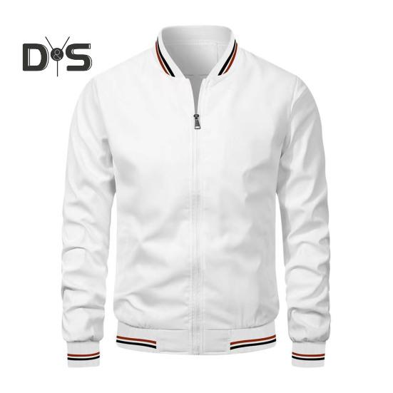 

Мужская куртка с воротником-стойкой, длинным рукавом, в стиле пэчворк, бейсбольная куртка с застежкой-молнией по всей длине, два боковых кармана, повседневная куртка, пальто XXL белый