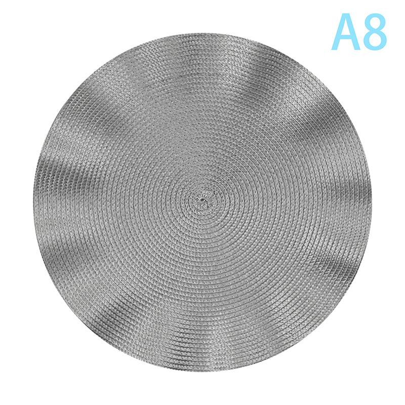 

Круглые плетеные салфетки под приборы, набор из 2 салфеток под приборы, гофрированный край для обеденных столов, тканые моющиеся нескользящие салфетки под стол 15 дюймов