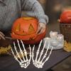 1 Pair Halloween Skeleton Hands Plastic Hand Skull Claw Skeleton Model Scary Bone Hands for Halloween Decoration Horror