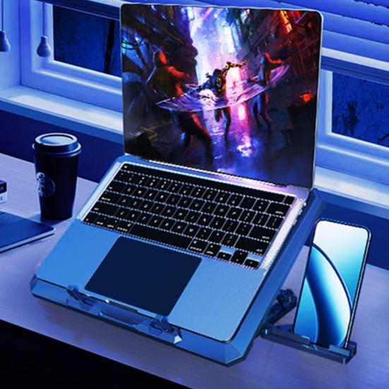 Laptop Cooling Pad with 8 Cooling Fans Height Adjustable Strong Airflow Low Noise USB Powered Laptop Cooler Stand Notebook Cooler