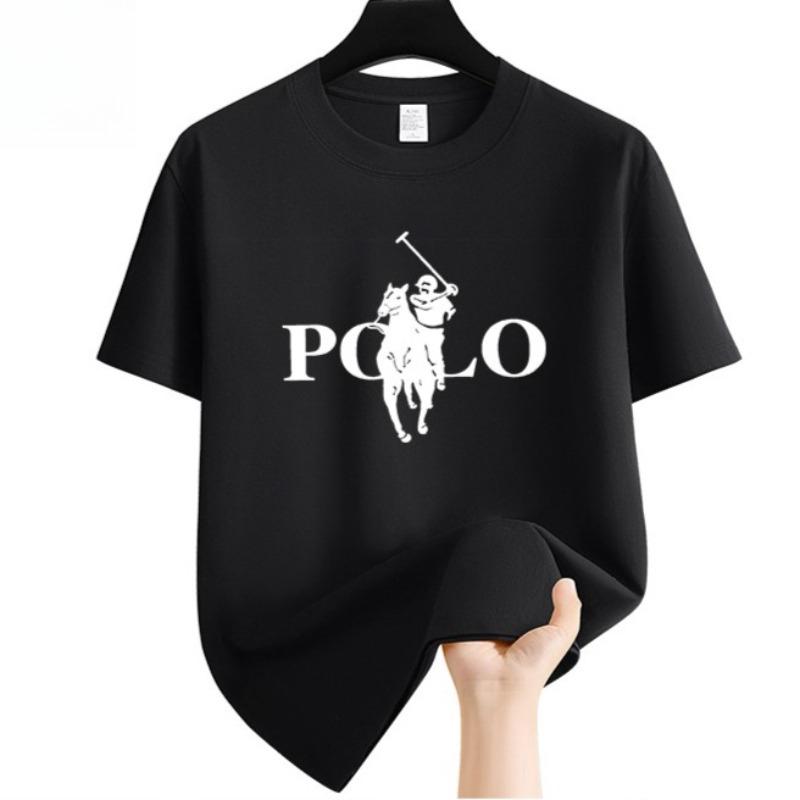 HerSight Zomer Mode Herenkleding Business Casual Korte Mouw T-shirt Los Veelzijdig Ronde Hals Top Ademend Katoenen T-shirt M zwart