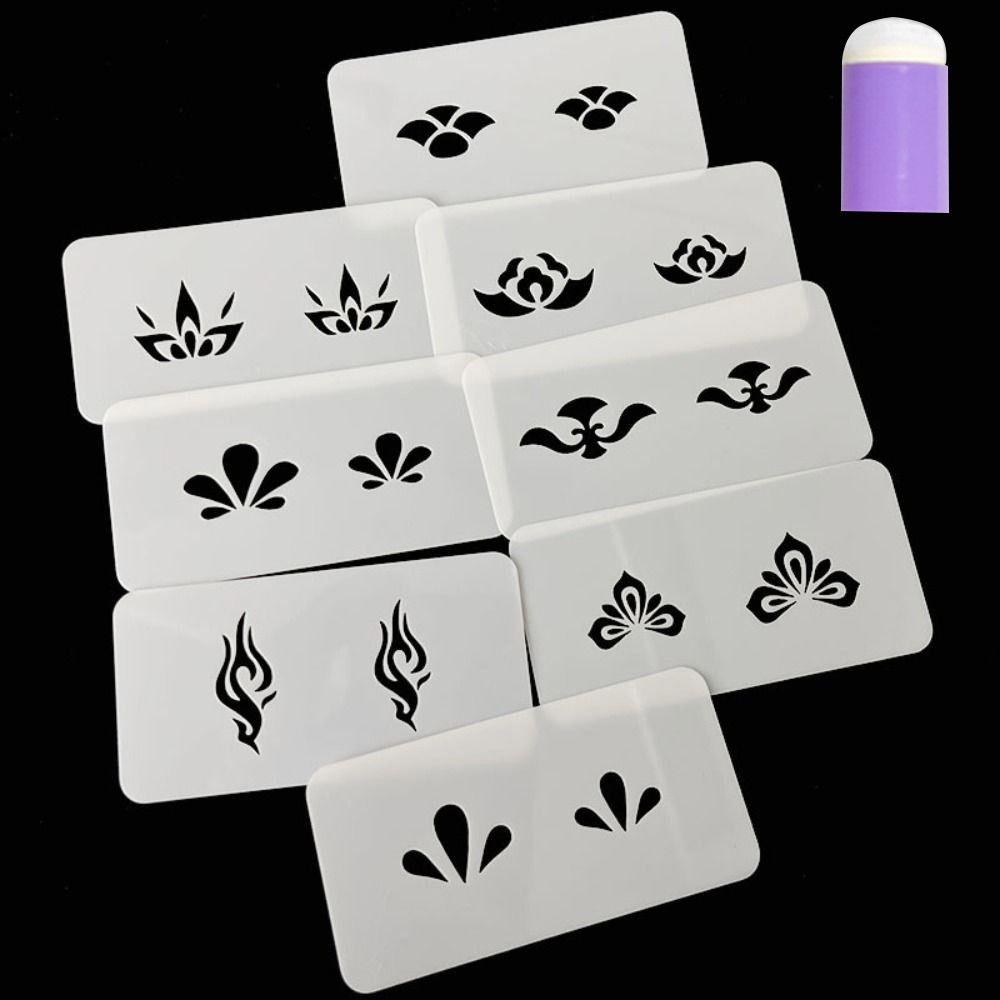DIY Flowers Temporary Tattoo Stencil Forehead Body Art Painting Stencil Hands Arm Leg
