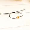 2Pcs Braided Bracelets, Adjustable Drawstring Design Friendship Bracelets, Chrysanthemum Pendant Friendship Wristbands for Versatile Daily Wear