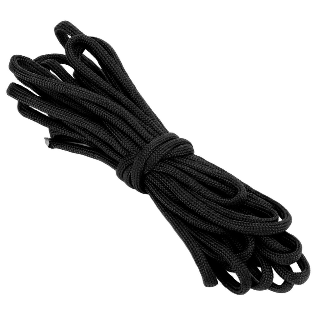 5 Meters 9 Cores Safety Rope Polyester Parachute Cord Camping Rope for Outdoor Survival Hiking Black