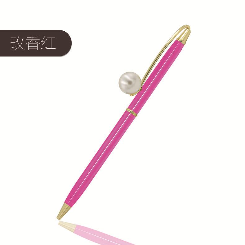 Creative Pearl Ballpoint Pen Pearl Embellishment Pen Holder Queen Scepter Metal Gift Advertising Pen Customization