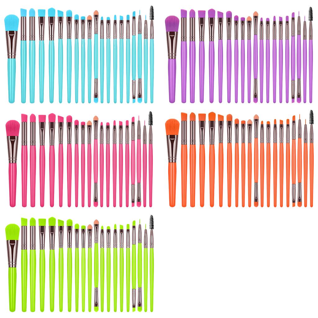 20pcs Makeup Brush Set Travel friendly Cheek Blending Face Powder Brushes Suitable for Various Makeup Looks