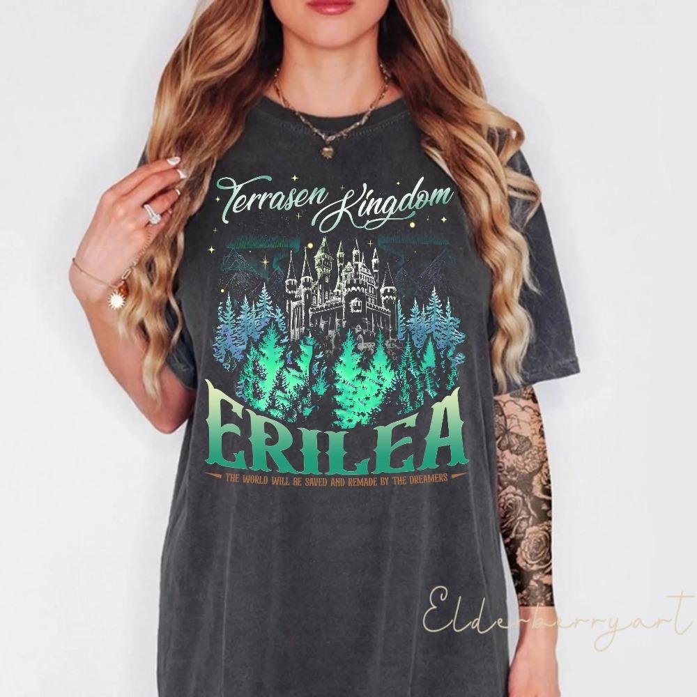Terrasen Kingdom Comfort Shirt Throne of Glass Inspired TShirt Fantasy Bookish Tee Aelin Galathynius Shirt Book Lover Gift