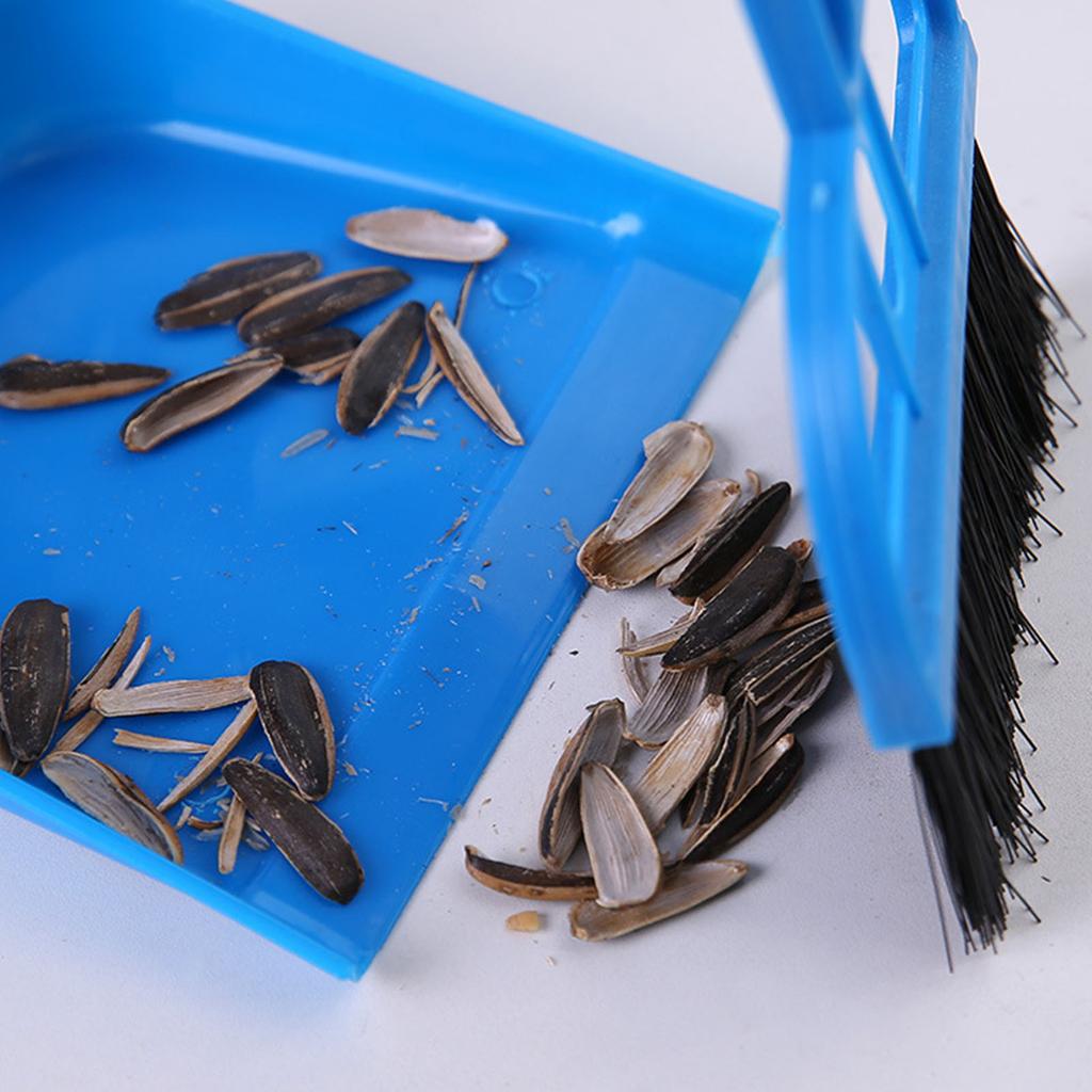 Small Hand Broom Dustpan Set Multifunctional Portable Table Top Brush Cleaning Tools for Keyboard Computer