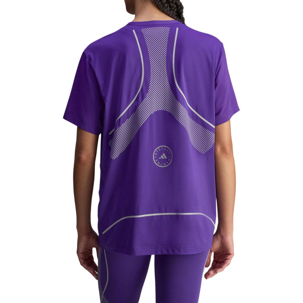 adidas X Stella McCartney Running T-Shirt Comfortable Soft Skin-Friendly Versatile Solid Color Short Sleeve Regular T-Shirt Women Tops JL6357