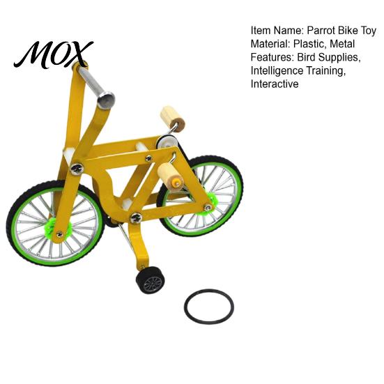 Anti Chew Bird Toy Intelligence Training Bike Toy, Interactive Bicycle Exercise Enrichment Cockatiel Educational for Lovebird Conures Parakeet