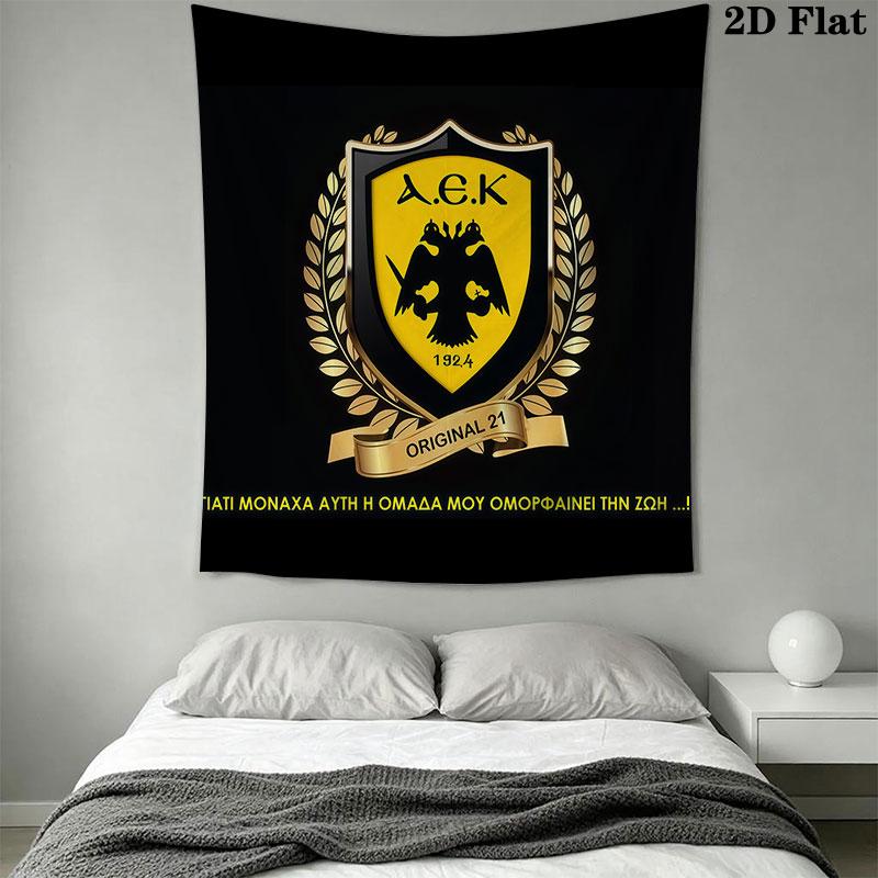 AEK Athens F.C Wall Hanging Printed Fabric Blanket Decorative Tapestries for Bedroom Living Room Home Decor