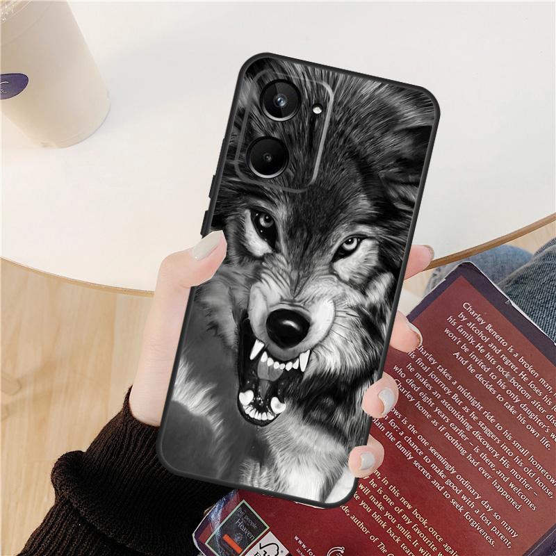Angry Wolf Case For Realme GT 7 Pro GT 6T 6 5 C55 C53 C51 C21Y C25S C61 C67 C75 10 11 12 13 14 Pro Plus