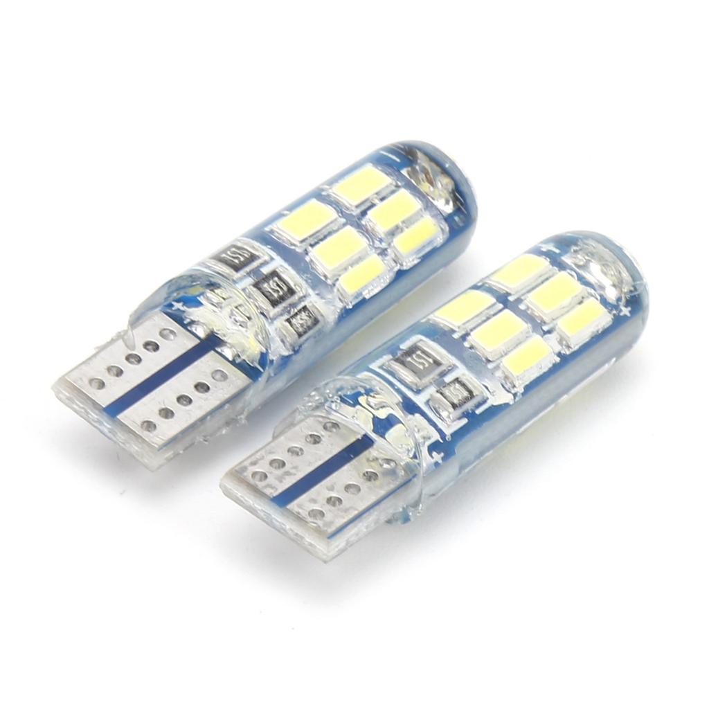 2 Stück Auto Keil Standlicht Blinken Stroboskop Wasserdicht RGB Kleine Lampe GlühbirneWeiß