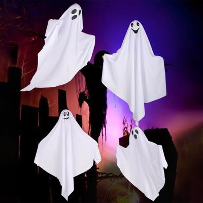 Halloween Hanging Ghost Spooky LED Light Up Battery Operated Flying Ghost Outdoor Decoration for Haunted House Party Prop