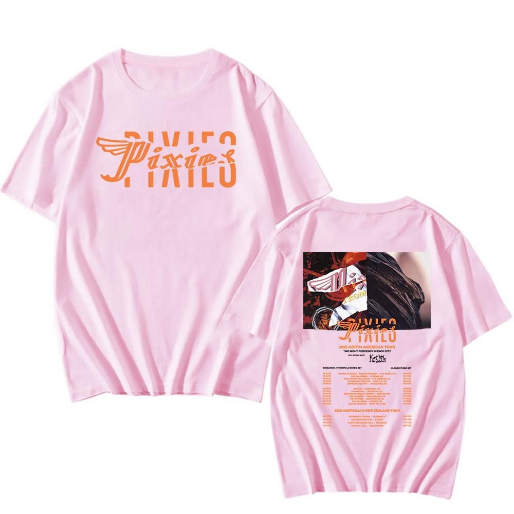 Pixies Tour 2025 NOVÉ tričko Letní krátký rukáv O-výstřih Trička Bavlna Volné Kulatý výstřih Pánské tričko Unisex Streetwear Pánská trička